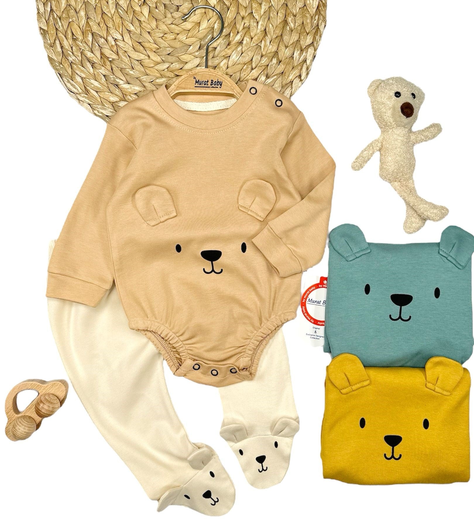 2 Делен комплет боди и панталончиња Мече