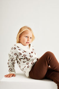 2 Делен комплет плетен џемпер и хеланки