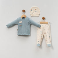 2 Делен бебешки комплет со капче