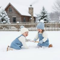 Фармерско фустанче со цветен дезен