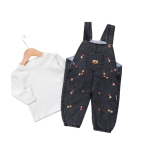 2 Делен комплет блуза и фармерски комбинезон Мече