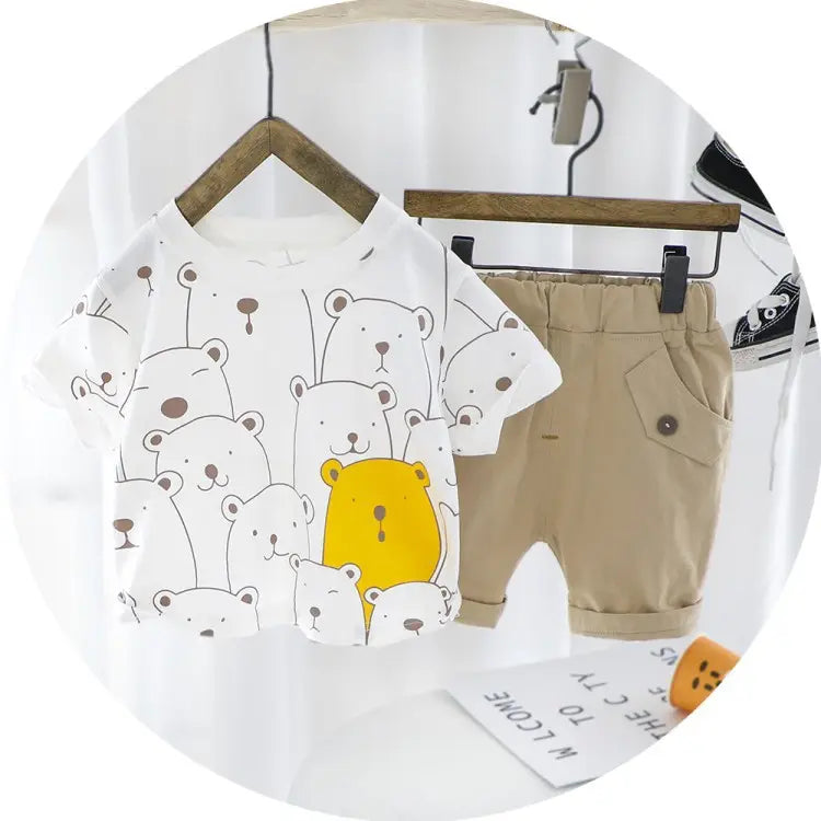 2 - Делен Комплет Маичка + Панталончиња - Мече