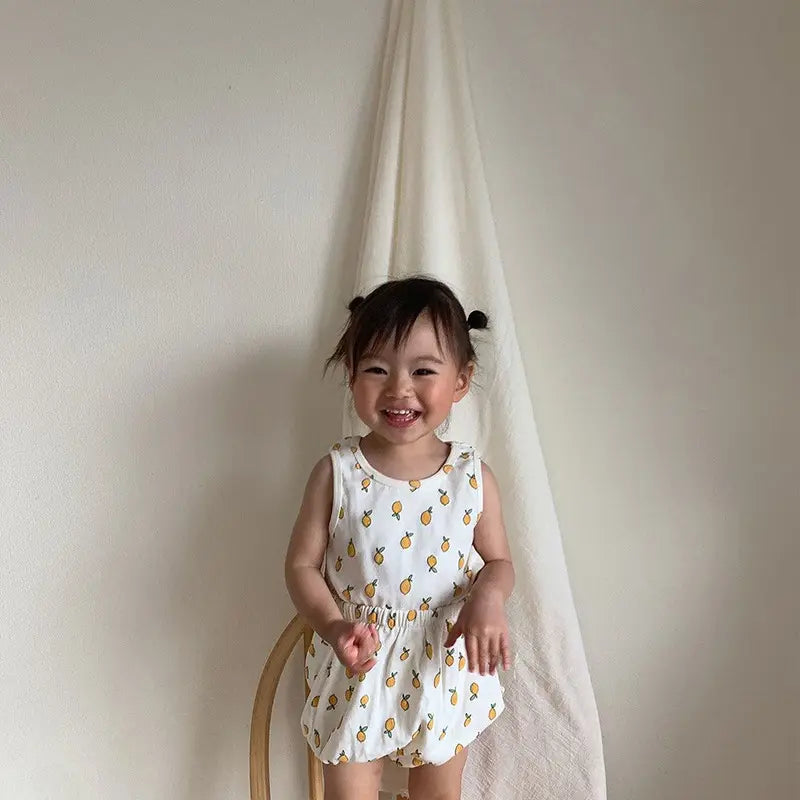 2 - Делен Комплет Маичка + Панталончиња - Лимони