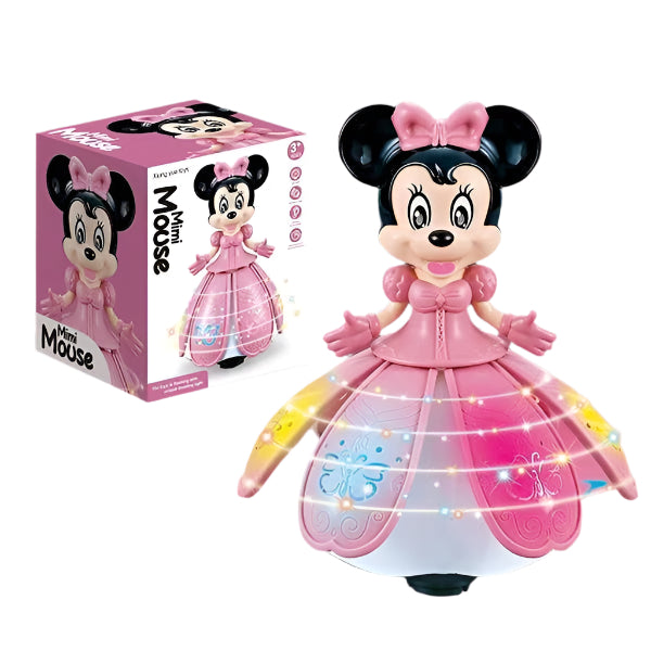 360 Ротирачка Барбика Minnie со Движечки Фустан што Свети