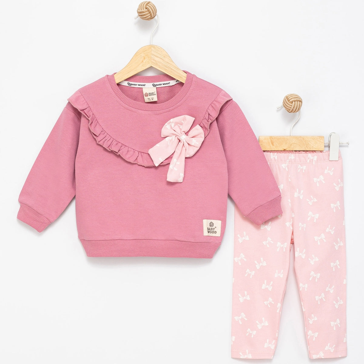 2 Делен комплет блуза и хеланки со панделка