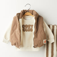 3 Делен комплет блуза, елече и панталони со линии