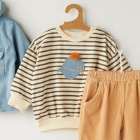 Комплет блуза, панталони и фармерска јакна