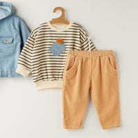 Комплет блуза, панталони и фармерска јакна