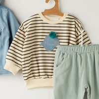 Комплет блуза, панталони и фармерска јакна