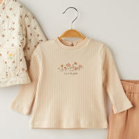 3 Делен комплет блуза, јакна и панталончиња цветен принт