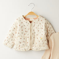 3 Делен комплет блуза, јакна и панталончиња цветен принт