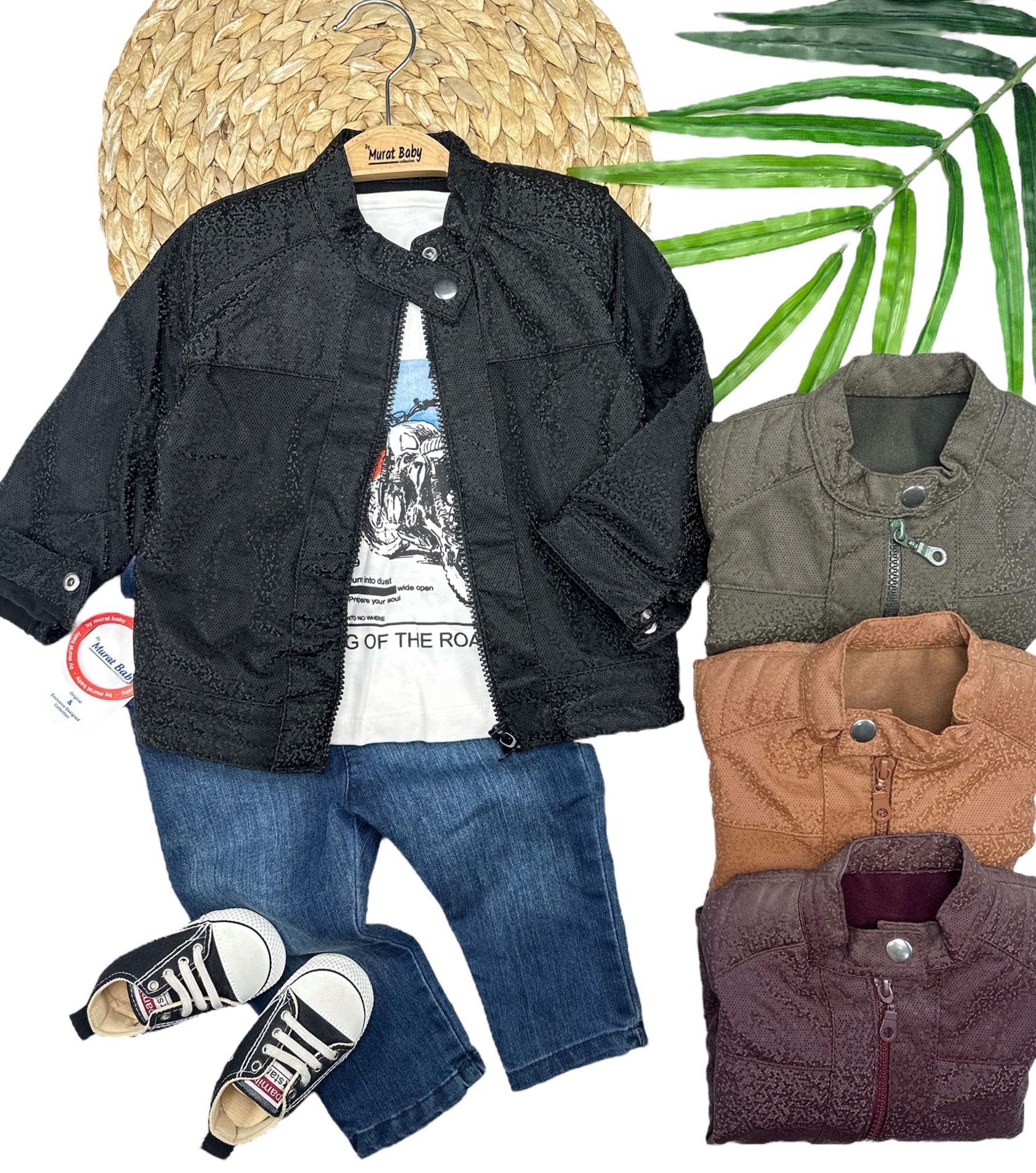 3 Делен комплет блуза, фармерки и јакна