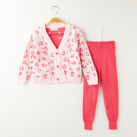 2 Делен комплет плетен џемпер и хеланки