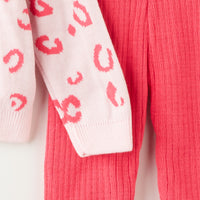 2 Делен комплет плетен џемпер и хеланки