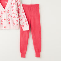 2 Делен комплет плетен џемпер и хеланки