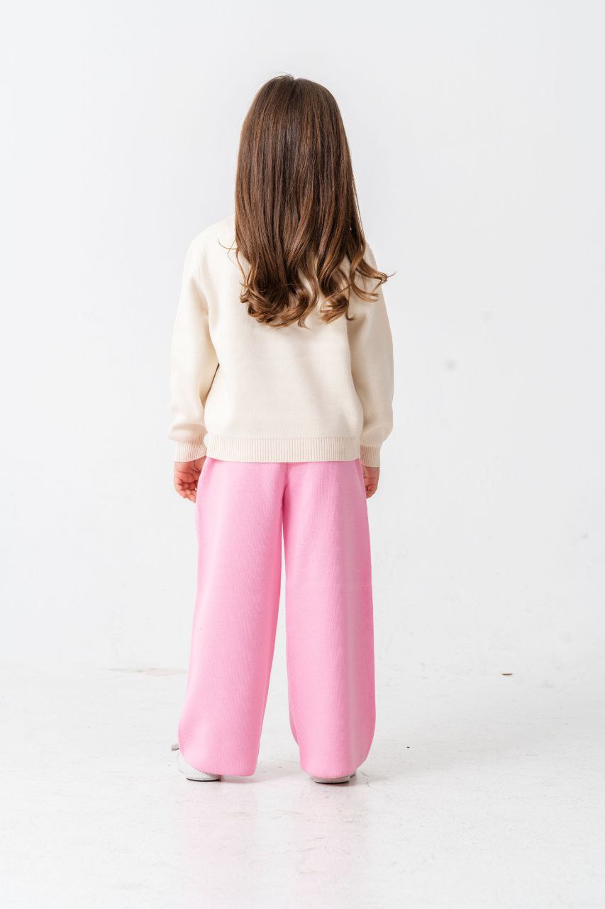 2 Делен комплет блуза со панделки и траперки