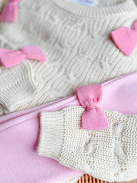 Kомплет плетена блуза со панделки и хеланки