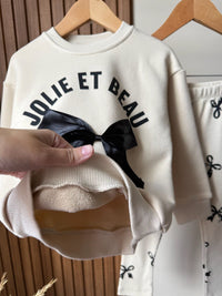 2 Делен комплет со декоративна панделка