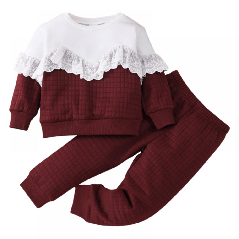 2 - Делен Комплет со Блуза со Фарбел со Чипка