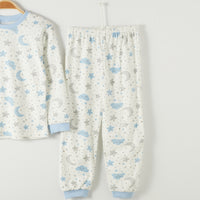 2 - Делен Комплет Пижами - Месечинки и Облачиња