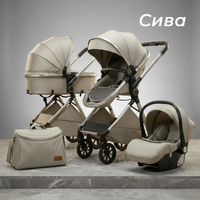 Луксузна 3-во-1 Количка со Алуминиумска Рамка и Практична Торба Kidilo