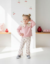 2 Делен комплет блуза и траперки со цреши