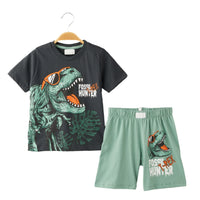 Детски комплет T-Rex маичка и кратки панталончиња