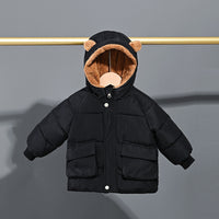 Детска јакна со внатрешно крзно и капа