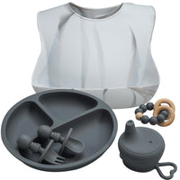 6 - Делен Силиконски Сет за Хранење во 4 Бои