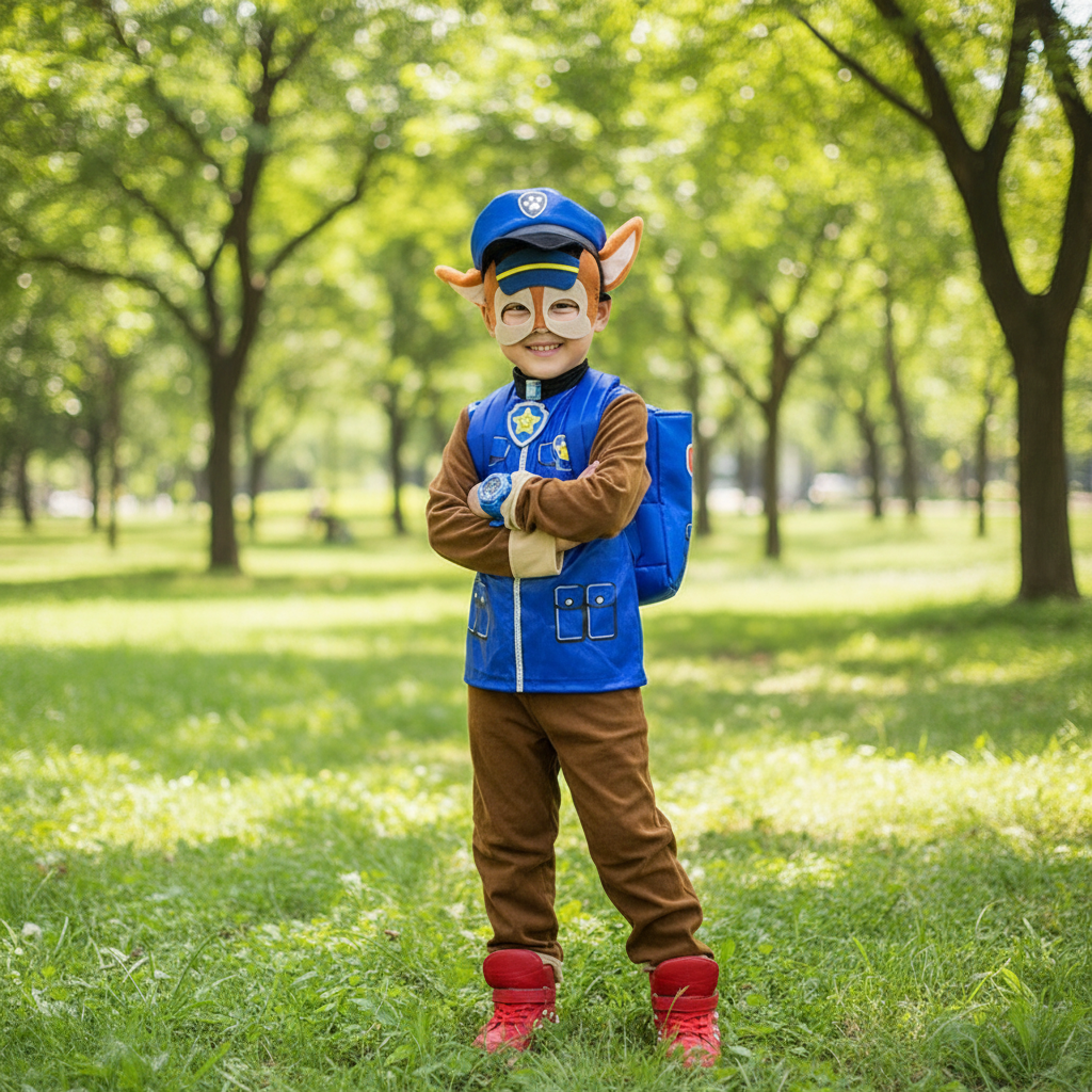Детски костим Chase – Paw Patrol сет со маска, ранец и часовник