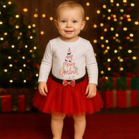 Новогодишен комплет боди и сукња со тул