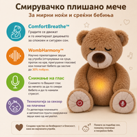 Смирувачко Плишано Мече со Дишење, Звуци и Cry Sensor