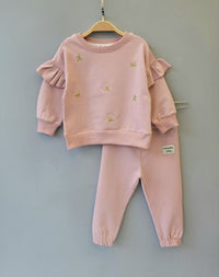 2 Делен комплет тренерки со цвеќиња