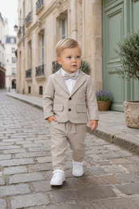 4-Делен Комплет Боди-Кошула, Сако, Панталони и Машна Gentleman
