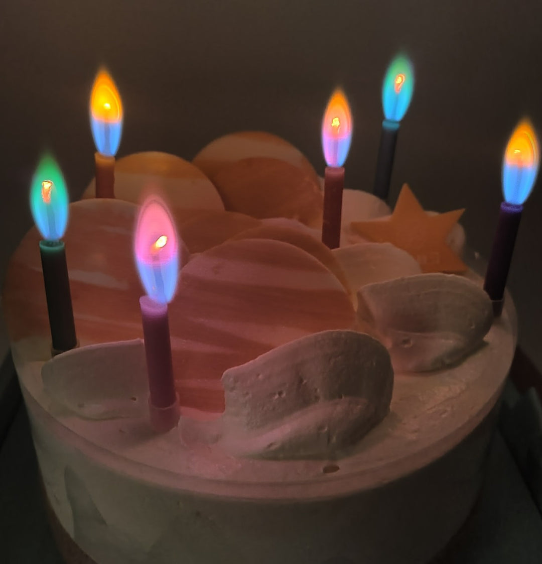 Сет од 6 Роденденски Свеќички во Боја Виножито