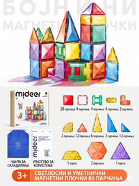 Магнетни Коцки 80 Парчиња