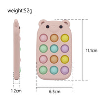 Силиконска поп-ит играчка Мече телефон