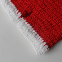 Новогодишен плетен костум со капче Дедо Мраз