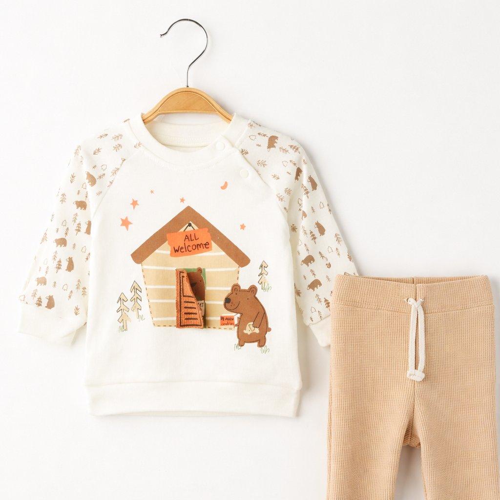 2 Делен Комплет Блуза и Панталони Welcome