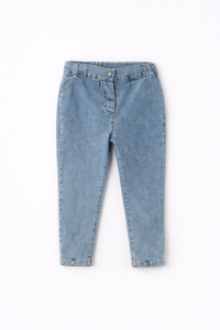 2 Делен комплет џемепер со панделки и фармерки