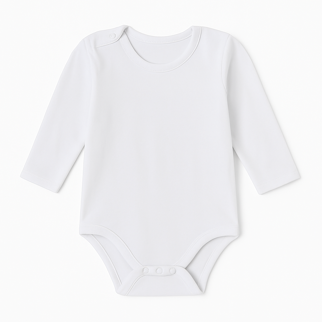 Бело боди со долги ракави