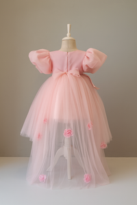 Princess фустан со тул и цветови