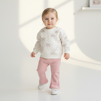 2 Делен комплет блуза со панделки и траперки