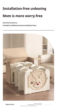 Детска ограда со кош, табла, 100 топчиња и подлога 1cm - 190х228х63 цм