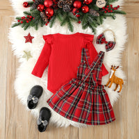 Новогодишен комплет боди, сукња и трака за коса