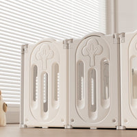 Детска ограда за играње со кош и интерактивни панели 146х152