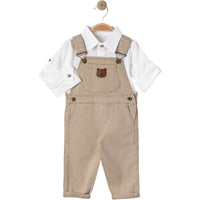 Комплет кошула и фармерски комбинезон Мече