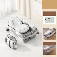 Преклоплива бебешка када со термометар и перниче за капење