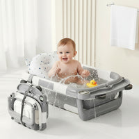 Преклоплива бебешка када со термометар и перниче за капење