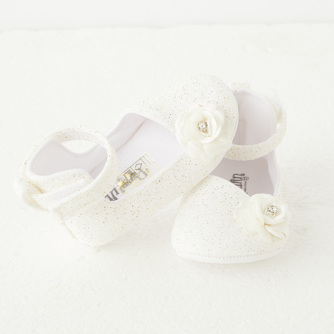 Светкави Бебешки Чевлички со Дезен - Цвеќе